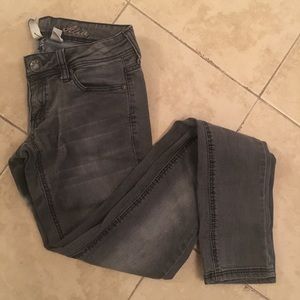 Grey distressed MNG skinny jeans